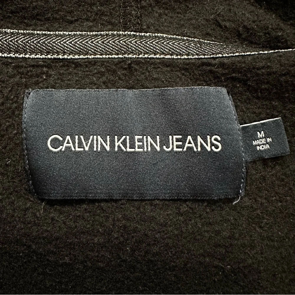 Calvin Klein Vintage Logo Sleeves Full Zip Hoodie Women’s Sweatshirt, Sz Medium